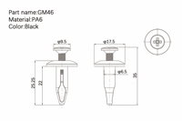 Nouveaux rivets à pression en nylon GM46 pour clips de pare-chocs et ailes automobiles - Ajustement universel, certifié ROHS