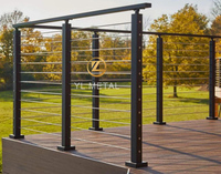 Lot de 4 garde-corps en câble YL pour terrasse, escalier, 30x50 mm, garde-corps intérieur/extérieur, longueur 74 pouces