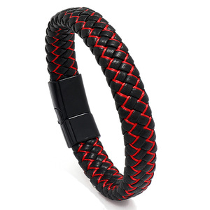 Pulsera Magnética de Cuero PU Negro para Hombre, Madura, Estable y Elegante, el Mejor Regalo para Hombre - Product Image 3