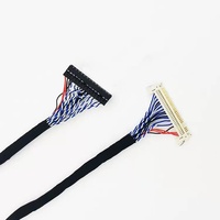 Kabel Konverter LVDS Kustom SMX untuk Laptop & TV, 30/40Pin 2 Kanal 8 Bit Kabel Layar LCD Fleksibel PVC Tembaga