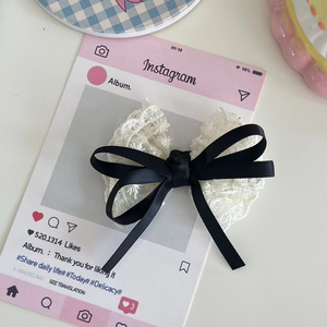 Hot Selling Exquisite Vintage Temperament Lace Bowknot Hairpin Popular Niche Design Women's Hairpins Wholesale Jewelry Trendy - Product Image 5