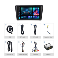 MeiHua 9 pouces Android autoradio GPS pour Bluetooth tableau de bord Placement prix usine 1 an pour VW Santana SKODA Rapid Spaceback