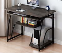 Bureau d'ordinateur extensible AILICHEN avec combinaison bureau et étagère, design pratique et gain de place