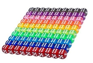 Juego de dados de 6 lados de colores translúcidos de 12mm y 14mm de alta calidad para juegos de mesa, favores de fiesta y paquete de matemáticas de 20 - Product Image 2