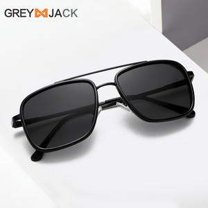 Gafas de sol polarizadas Greyjack, montura metálica negra TR, protección UV400, bisagras de resorte, gafas unisex para conducir y pescar - Product Image 3