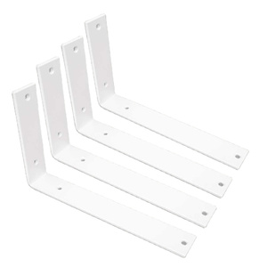 Kệ khung kim loại rắn thép tường kệ khung DIY L <span class=keywords><strong>J</strong></span> góc hỗ trợ nhiệm vụ nặng nề công nghiệp mộc mạc nổi gang Đen - Product Image 1