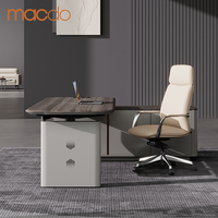 Moderno Computer regolabile in altezza scrivania in piedi a forma di L in legno Manager Executive scrivania da ufficio con cassetto