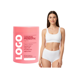 Capsules Probiotiques Vaginales pour Femmes, Équilibre du pH, avec Prébiotiques, Complément pour la Flore Féminine, 60 Capsules Végétaliennes - Product Image 1