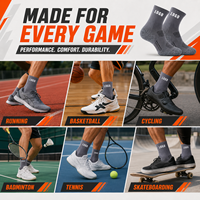 Chaussettes de sport personnalisées pour hommes, chaussettes de sport respirantes en tricot jacquard avec logo personnalisé, chaussettes courtes en coton tricoté pour le sport et la course à pied