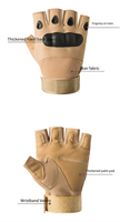 Gants demi-doigts tactiques d'extérieur 18 styles Gants de protection des mains de fitness, d'équitation et de combat unisexe à la mode