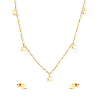 Ensemble de bijoux en acier inoxydable plaqué or 18K, personnalisé, étoile et lune, pour femmes, nouvelle collection