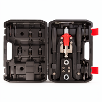 Kit profesional de pistola remachadora de brazo largo plegable, manual, tres en uno, de alta resistencia, de aleación de aluminio, para fijación y reparación