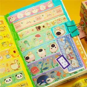 เทปวาชิรูปสัตว์น่ารัก 2.5 ม. หนา 0.1 มม. เทปกระดาษตกแต่ง DIY สำหรับของขวัญวันเด็ก - Product Image 2