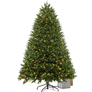 Sapin de Noël artificiel pré-éclairé en feuillage dense: transformez votre maison avec une pièce maîtresse luxuriante et réaliste dotée de lumières LED chaudes - Product Image 3