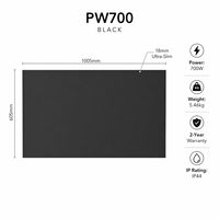Radiateur mural portable silencieux sans ventilateur, contrôle par télécommande et application, radiateur intelligent à infrarouge en cristal de carbone pour chambre et bureau, 700W