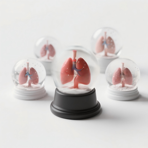 एनाटॉमी फेफड़े का पानी दुनिया-3 डी हाथ से पेंट रेसिन, फ्लोटिंग ग्लिटर, कस्टम चिकित्सा विज्ञान सजावट और रखरखाव उपहार के साथ - Product Image 1