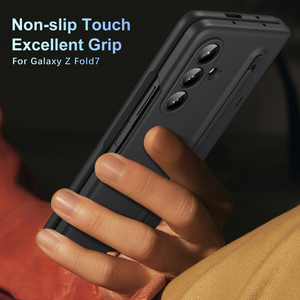 เคส CHAOYIDIAN สำหรับ Samsung Galaxy <span class=keywords><strong>Z</strong></span> Fold 7  วัสดุหนัง ป้องกันบานพับ พร้อมขาตั้ง+ฟิล์มกันรอยหน้าจอ ปากกาสไตลัส เคสแบบพับได้ - Product Image 6