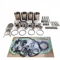 طقم إعادة بناء أكمام المحرك (4 قطع) مع طقم حشيات كامل لمحركات تويوتا 2KD 3L 5L 2L الديزل، يتضمن المكابس والحلقات والمحامل والوردات