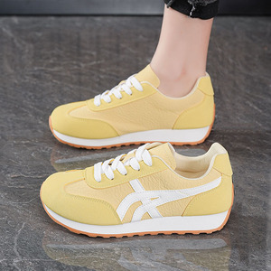 Sneakers Casual da Donna Primaverili e Autunnali, Traspiranti, Sottili, con Suola in Gomma, Intersuola in PVC e Fodera in Cotone, Bianche - Product Image 5