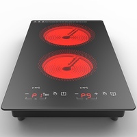 Appareil de cuisine intelligent 220V 3000W Cuisinière en céramique de qualité supérieure Cuisinière électrique infrarouge à double zone