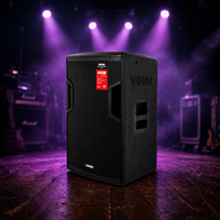 VAMAV Bocinas N15 Speaker Aktif Full-Range 15-Inci 450W 4 Ohm Titanium Alloy Wood Enclosure Surround Sound XLR/USB