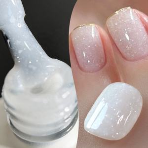BORN RRETTY <span class=keywords><strong>Vernis</strong></span> à ongles <span class=keywords><strong>gel</strong></span> 10 ml, paillettes blanches laiteuses scintillantes, flocons de neige, rose abricot, paillettes, séquins, <span class=keywords><strong>gel</strong></span> UV LED, <span class=keywords><strong>vernis</strong></span> à ongles en <span class=keywords><strong>gel</strong></span> - Product Image 3