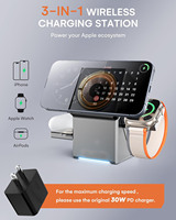 Station de charge 3 en 1 en stock en usine pour chargeur Apple, support de chargeur sans fil rapide Qi2 15W pour Apple Watch, pour iPhone AirPods