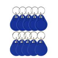 Porte-clés RFID programmable 13,56 MHz en PVC époxy avec carte NFC à bande magnétique pour système de contrôle d'accès et de membre