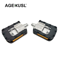 AGEKUSL Pédales de Bicyclette Pliables Réflecteurs à Roulement DU Compatible pour Brompton Dahon Fnhon United Trifold Pliage pour Facile