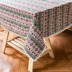 Bohemian style Geometric table cloth cotton and linen homestay decoration tablecloth rectangular cover towel