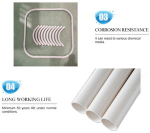 Curvatura elettrica del condotto del PVC di 45 gradi di 150mm con il servizio su ordinazione di taglio del raggio di 1000mm disponibile - Product Image 4