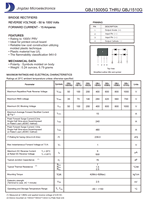 Redresseur à pont monophasé passivé au verre GBJ1504G 400V 15A, boîtier à trous, alimentation électrique 100% Original Neuf