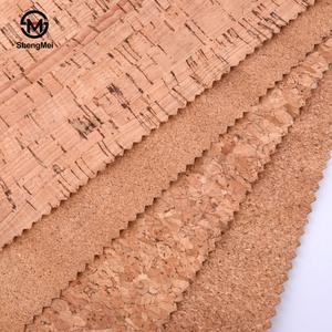 Fabricant d'approvisionnement direct en stock liège PU cuir synthétique matériel concassé Floral grain de bois naturel sacs chaussures pour le tourisme - Product Image 1