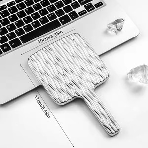 1PCS Mini Portable Metallic Beauty <b>Mirror</b> <b>Square</b> Wooden Hand-held Desktop Makeup <b>Mirror</b> for Travel-for Birthday Gift - Product Image 4