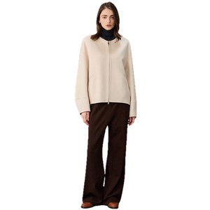 Poncho en Cachemire Pur Taille Petite, Double Face en Laine, Ample et Élégant, Fermeture Éclair, Collection Automne Hiver 2025 pour Femme - Product Image 5