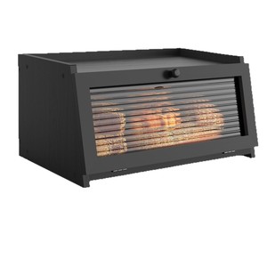 Boîte à pain en bambou noire grande capacité avec fenêtre transparente pour le rangement du pain et des gâteaux dans la cuisine - Product Image 5