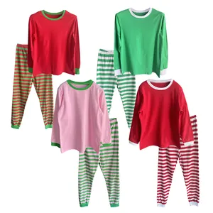 Großhandel Neue benutzer definierte Weihnachts pyjamas drucken Büffel Plaid Weihnachten Haus Kleidung Familie Eltern-Kind-Anzug Pyjamas Erwachsenen Stram pler