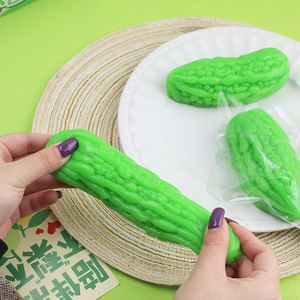 Green Plants Squeeze Googly Eye Relief New <strong>Strange</strong> Toy Simulation Eye Blast Bitter Melon Pinch Happy Relief Toy for Kids <strong>Gift</strong> - Product Image 2