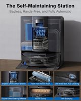 Robot Vacuum Cleaner Ecovacs Resmi X12 Pro Omni Cyclone Baru Segel, Kontrol via Aplikasi, Daya Hisap Tinggi 22000Pa, Nirkabel, untuk Hotel