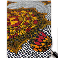 Tissu africain en coton biologique imprimé léger à motifs floraux et pierres, idéal pour vêtements, décoration intérieure, rideaux et chemises