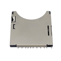 Connecteur de carte SD standard, support de carte mémoire deux-en-un autopropulsé de type push-push pour équipement de communication