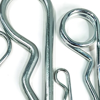 Goupilles en R à double ou simple spirale, en acier inoxydable 65Mn, en acier à ressort, pour verrouillage, fourniture d'usine OEM