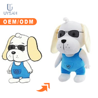 Jouets pour chiens en peluche personnalisés certifiés CE OEM, loup, renard, husky, avec rembourrage en coton PP, taille et couleur personnalisées, jouet animal, uniforme pour chien