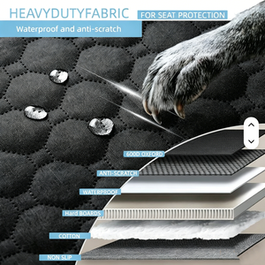 Funda Protectora para Asiento Trasero <span class=keywords><strong>de</strong></span> Coche para Perros, Extra Grande, con Cinturón <span class=keywords><strong>de</strong></span> <span class=keywords><strong>Seguridad</strong></span>, Base Rígida, Apta para Todos los Coches - Product Image 5