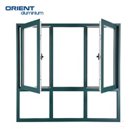 Fenêtre à battant en aluminium sur mesure, fenêtre à cadre en aluminium, panneau vitré, isolation phonique pour la structure extérieure des bâtiments