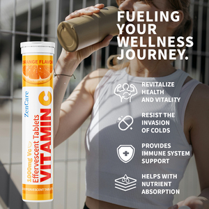 วิตามินซีแบบเม็ดฟู่ รสผลไม้ สำหรับผู้ใหญ่ ขายดี 1000 มก. เสริมภูมิคุ้มกัน รับผลิตแบรนด์ส่วนตัว OEM/ODM - Product Image 4