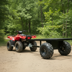 Heavy-Duty 1000 LBS Capacidad Acero Plano ATV Cart Dump Trailer Personalizable Atv Trailer Wagon para motocicletas y ATV - Product Image 4