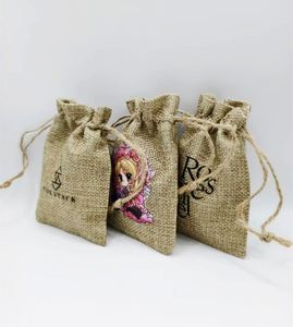 Bolsa de Lino de Yute con Cordón y Aroma Antiguo para Empaque de Collares/Colgantes, Almacenamiento de Regalos de Verano en Varios Tamaños - Product Image 6