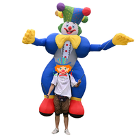 Costume de clown gonflable de 3/3,5 m de haut, costume de personnage de dessin animé, décoration essentielle pour Halloween, carnaval, défilé et festival