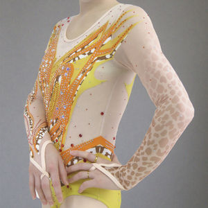 Personnalisable OEM Femmes Enfants Spandex Gymnastique Ballet Dancewear Rhinestone <span class=keywords><strong>Justaucorps</strong></span> pour Performances Artistiques Scène Porter - Product Image 3